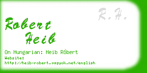 robert heib business card